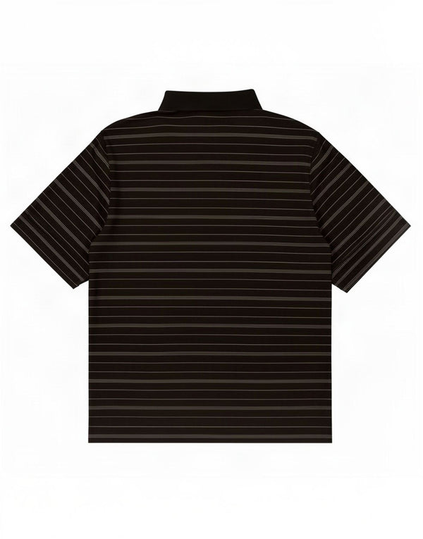 Camisa polo masculina Nike UK 36/38 pequena listrada preta de poliéster
