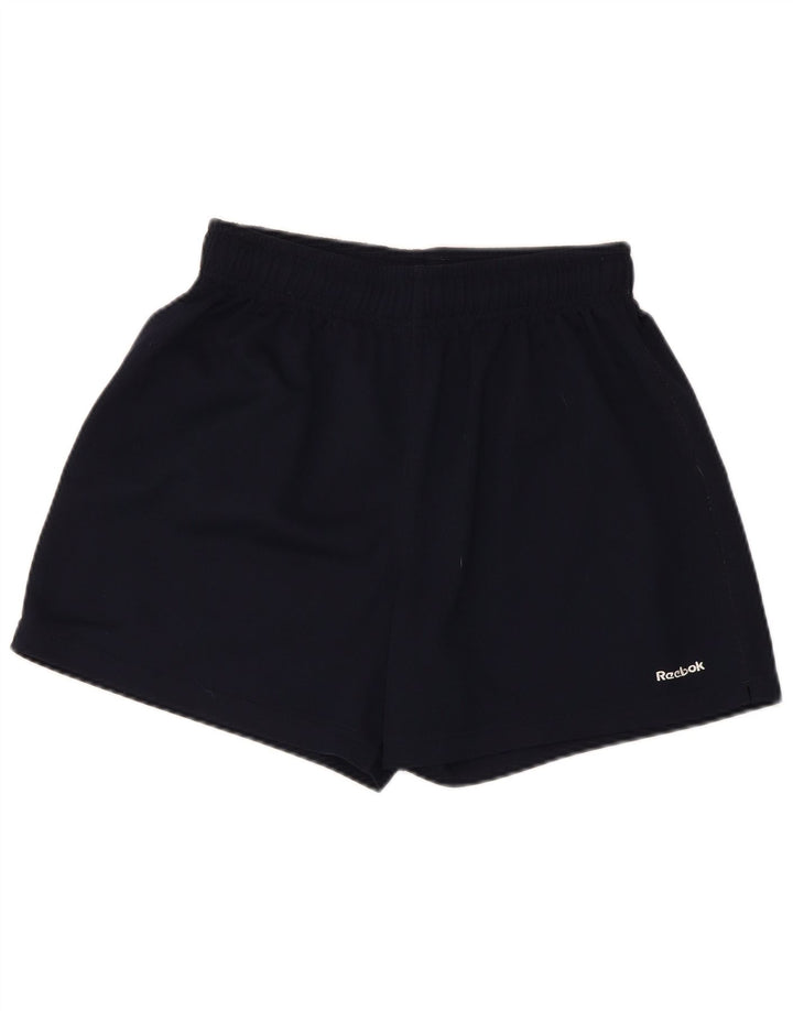 Shorts esportivos masculinos Reebok pequeno poliéster azul marinho