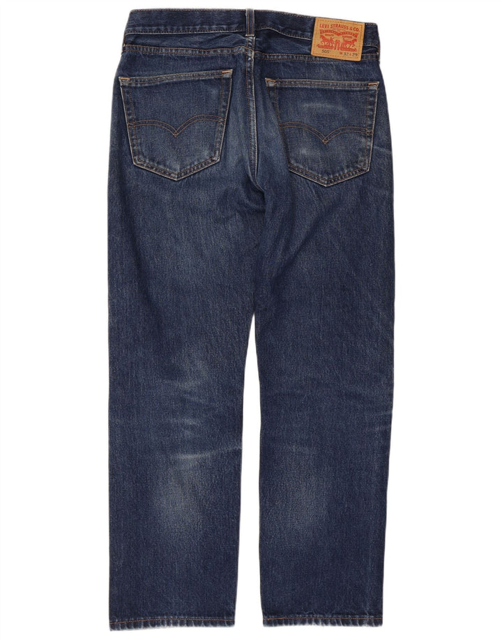 Levi's Masculino 505 Straight Jeans W32 L29 Azul Algodão