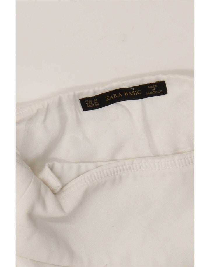 Zara Mini saia feminina média W28 branca