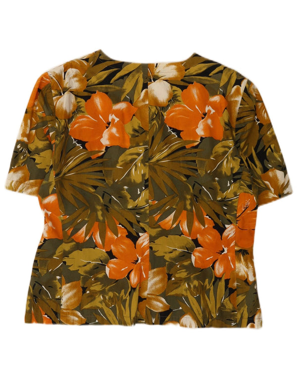 Blusa feminina de manga curta Lucia IT 46 grande floral multicolorida