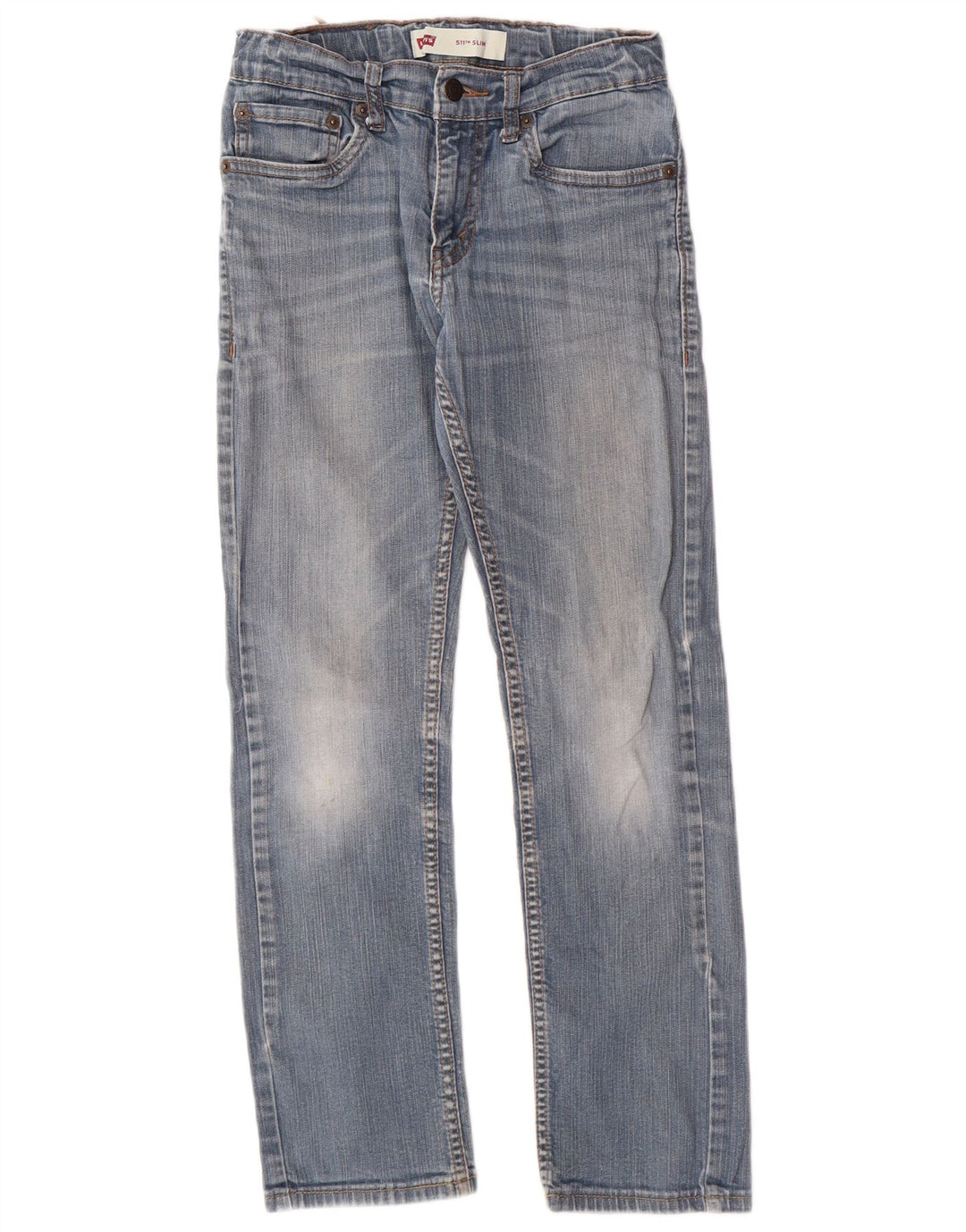 Levi's Boys 511 Slim Jeans 11-12 Anos W26 L26 Azul Algodão Clássico