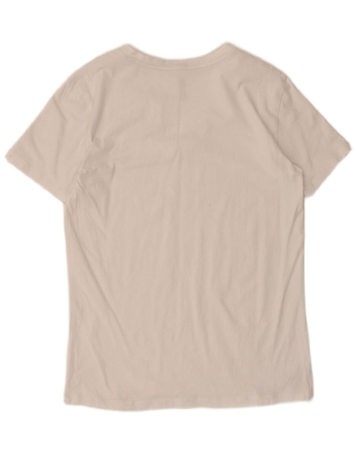 Camiseta feminina Diesel Top UK 12 algodão branco médio