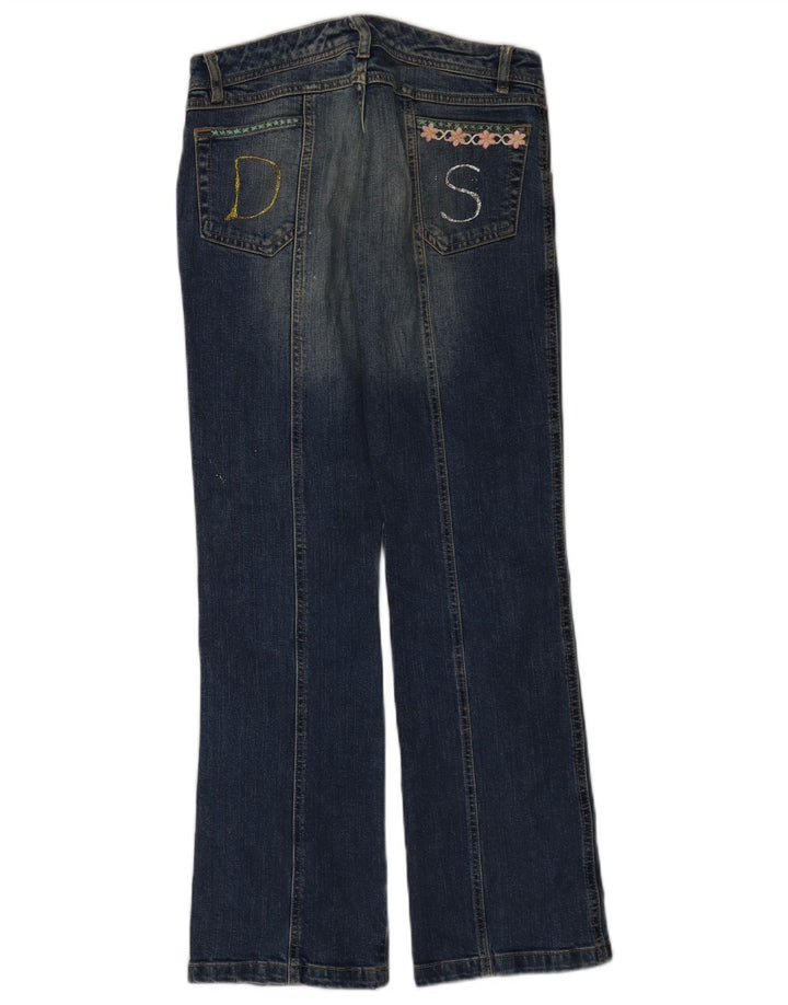 Jeans feminino vintage bootcut W28 L31 azul marinho