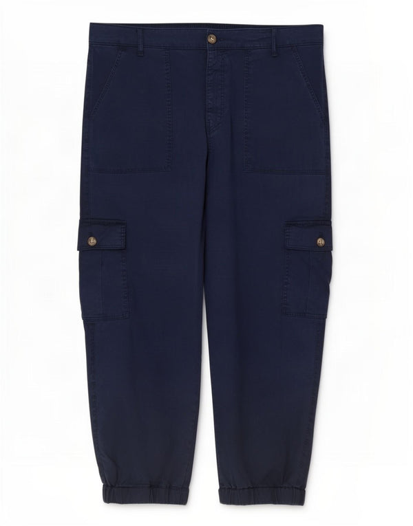 Calça jogger feminina Marks & Spencer UK 18 XL W38 L24 azul marinho