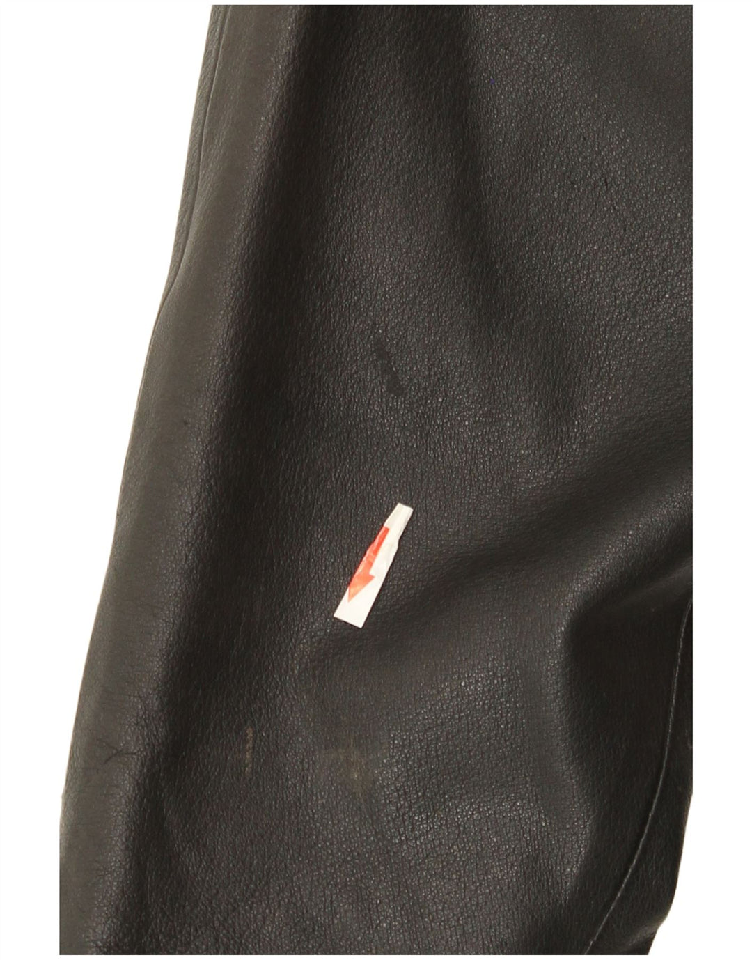 Jaqueta de couro superdimensionada feminina vintage IT 48 2XL couro preto