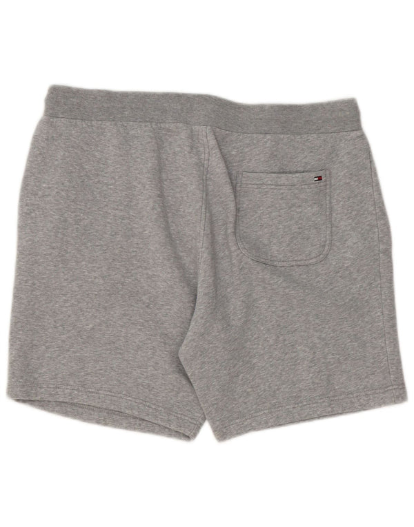 Tommy Hilfiger Mens Graphic Sport Shorts Grande Algodão Cinza