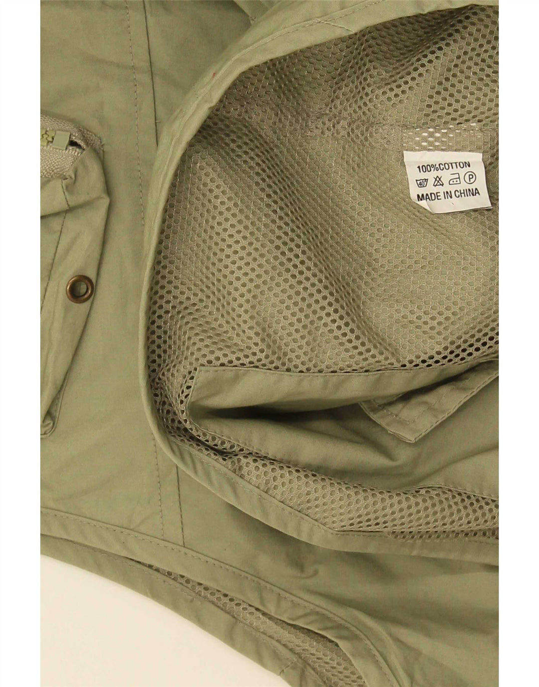 Colete utilitário masculino vintage IT 58 4XL algodão cáqui