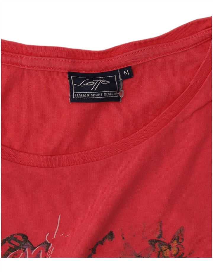 Camiseta feminina gráfica Lotto UK 12 rosa médio