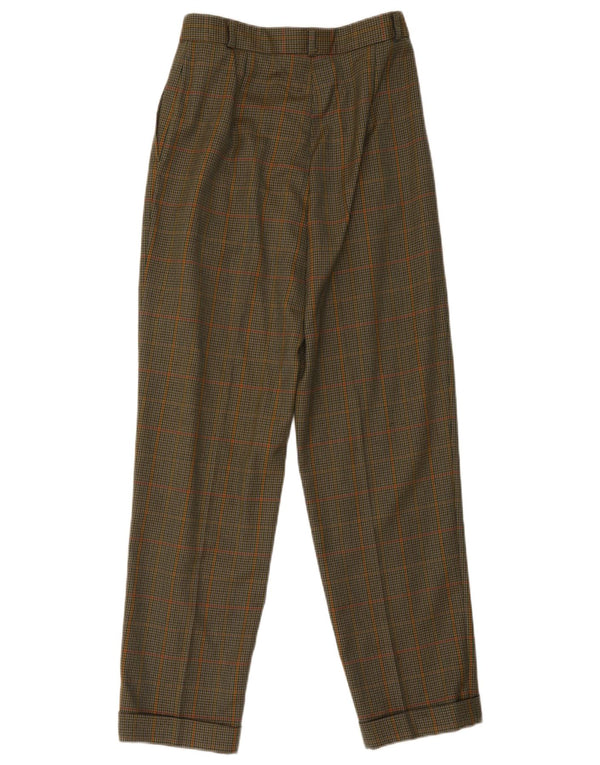 Calça feminina vintage de cintura alta UE 38 Médio W30 L30 Verde