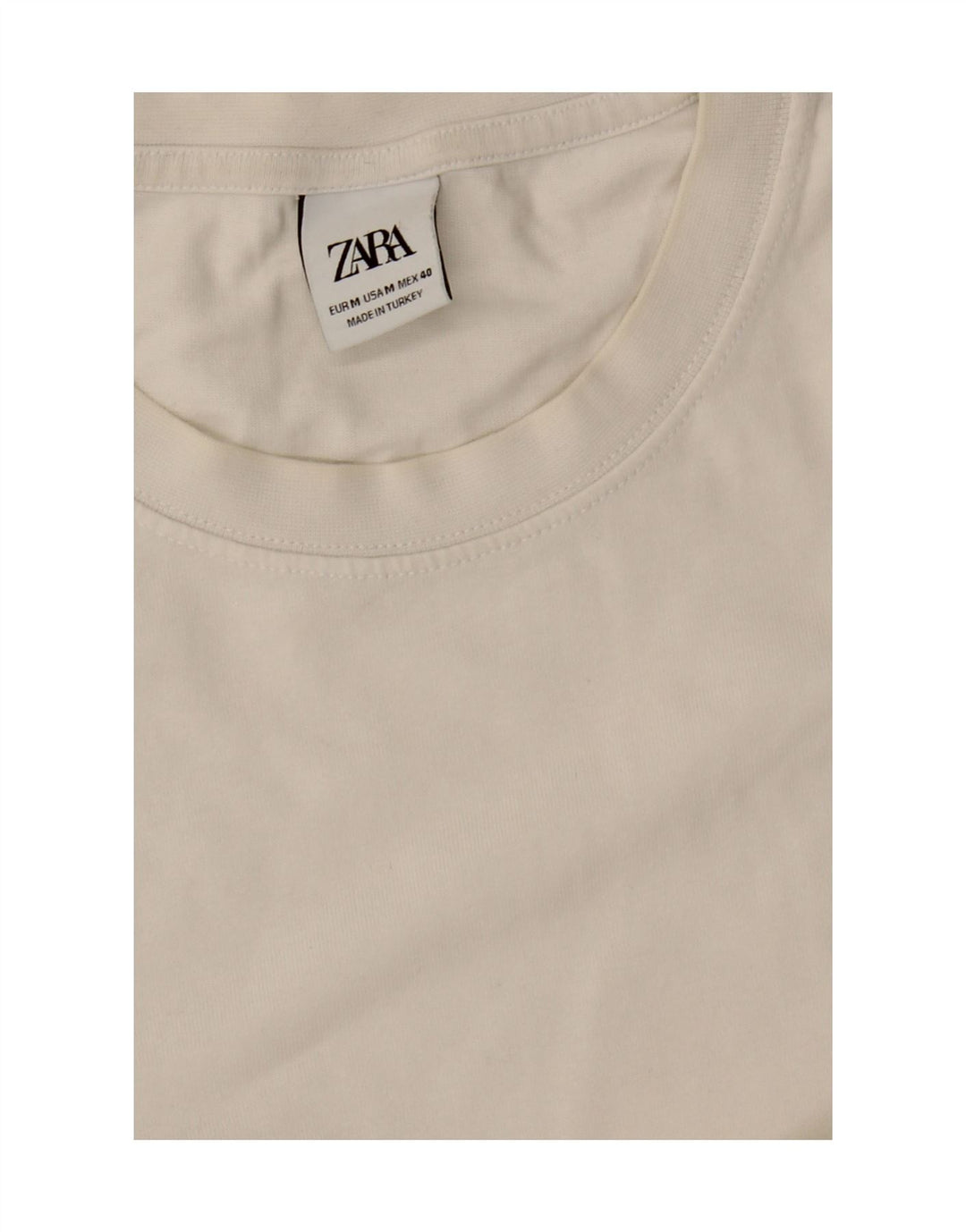 Camiseta masculina ZARA Top médio branco