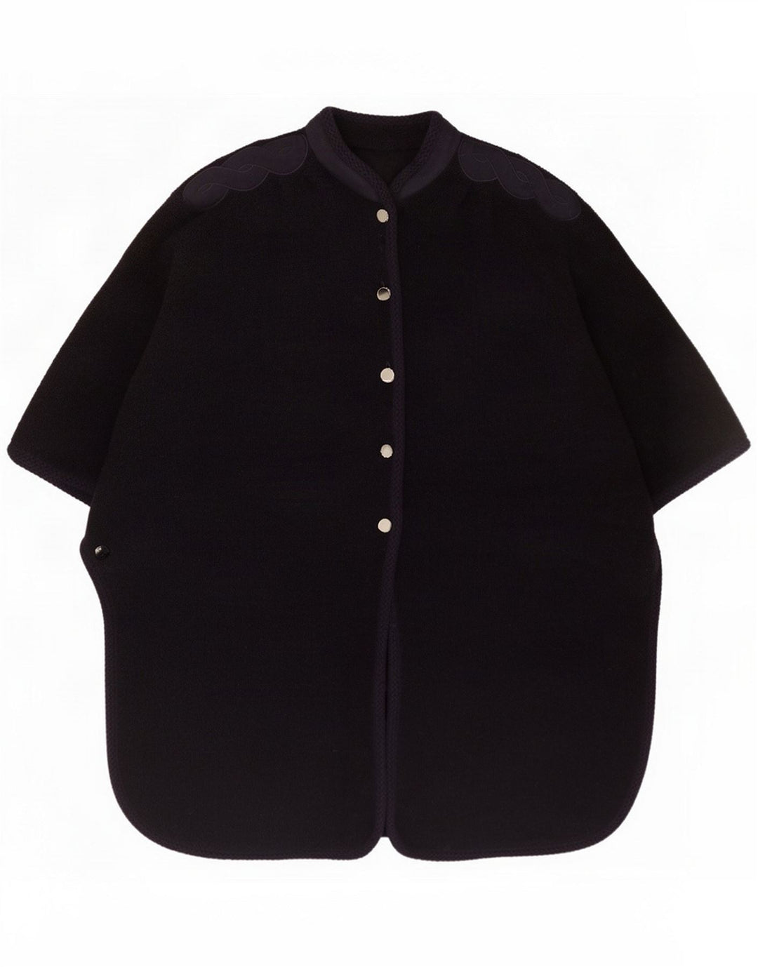 Casaco poncho feminino vintage tamanho único azul marinho