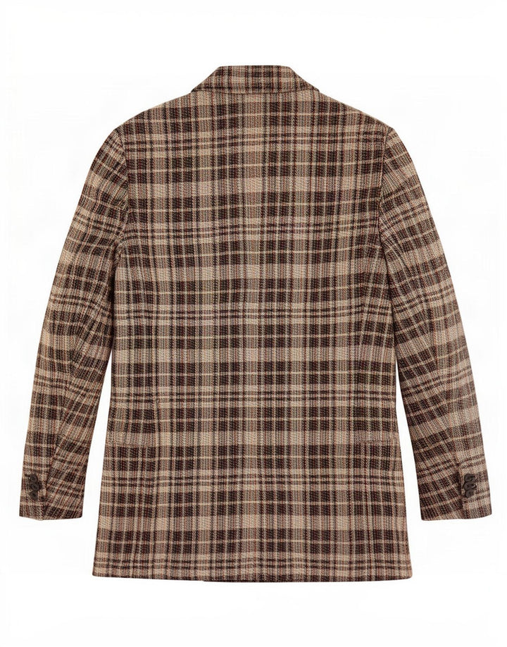 Zara Jaqueta blazer feminina oversized com peito duplo Reino Unido 10 pequena xadrez cinza