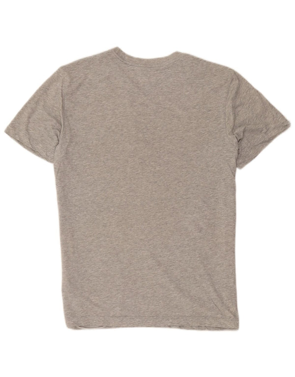 Camiseta Nike masculina Dri Fit Graphic Top cinza médio manchado de algodão