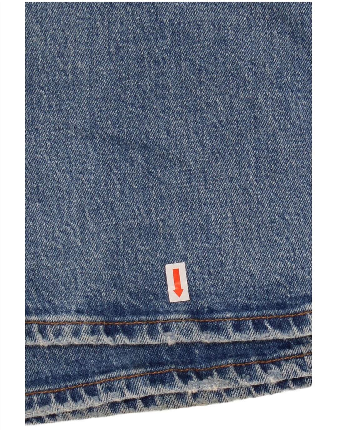 Calça jeans reta feminina Levi's Ribcage desgastada W30 L29 algodão azul
