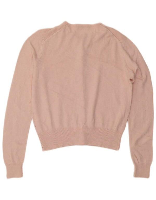 Suéter cardigã feminino Marks & Spencer UK 14 viscose rosa médio