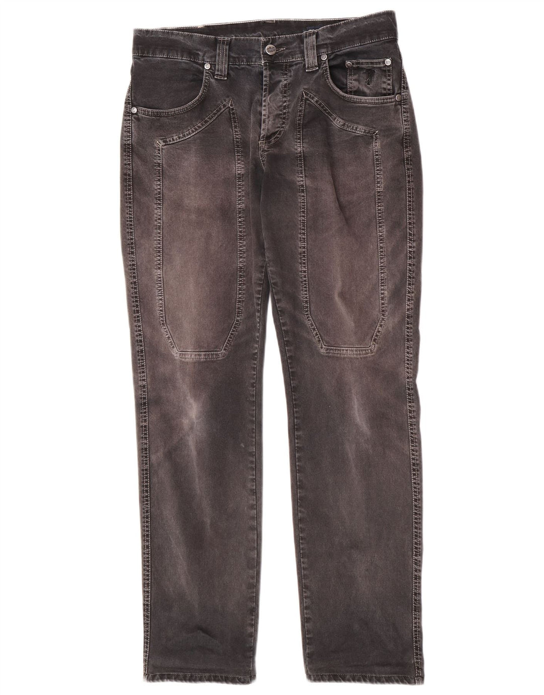 Jeckerson Calça jeans reta masculina W31 L30 algodão cinza
