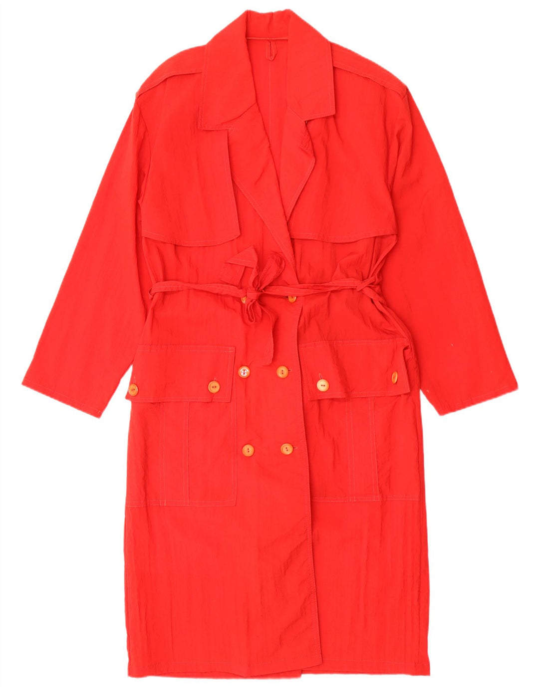 Casaco impermeável feminino vintage UK 14 vermelho médio
