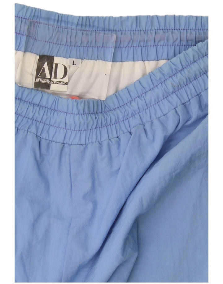 Calça de treino masculina vintage joggers grande poliamida listrada azul