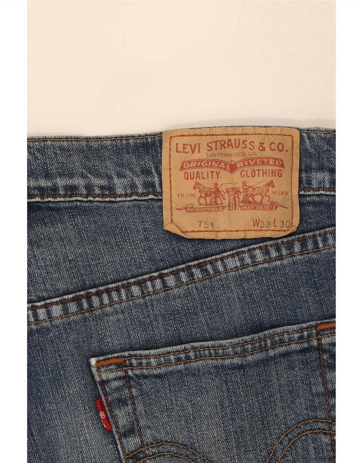 Shorts jeans masculino 751 Levi's W33 azul médio algodão