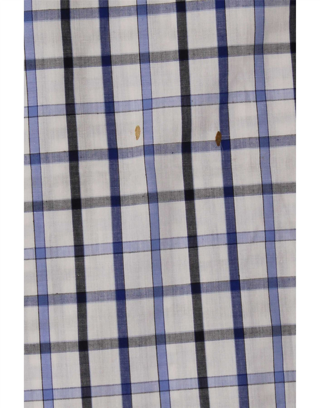 Pierre Cardin Camisa masculina de manga curta pequena azul xadrez poliéster