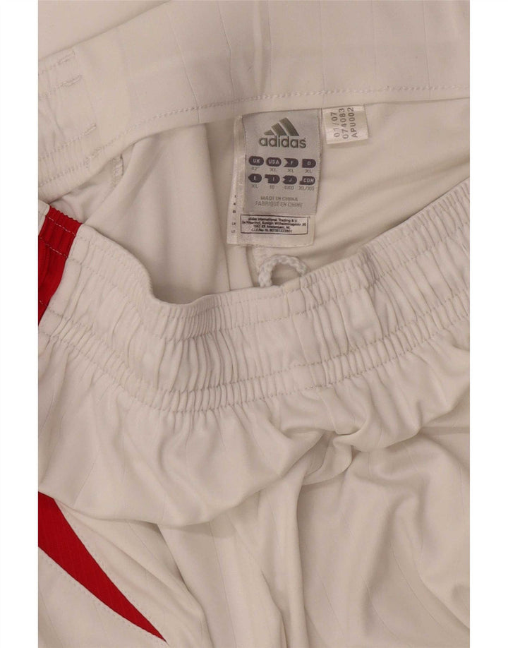 Shorts esportivos masculinos Adidas XL branco colorblock poliéster