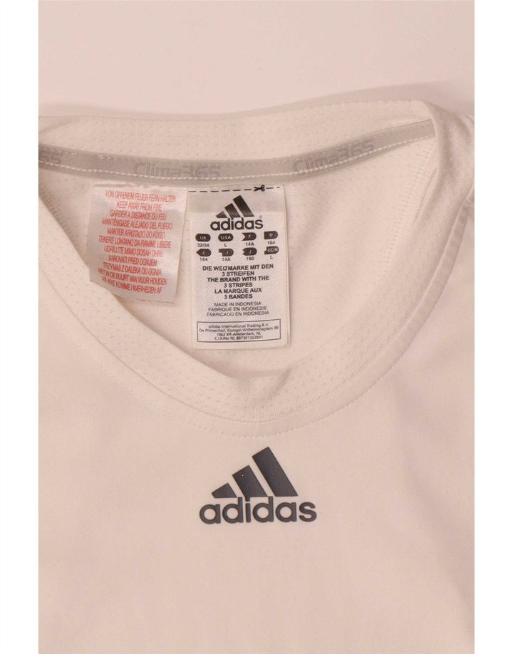 Camiseta Adidas Boys Climacool Top 13-14 Anos Branco Colorblock Poliéster