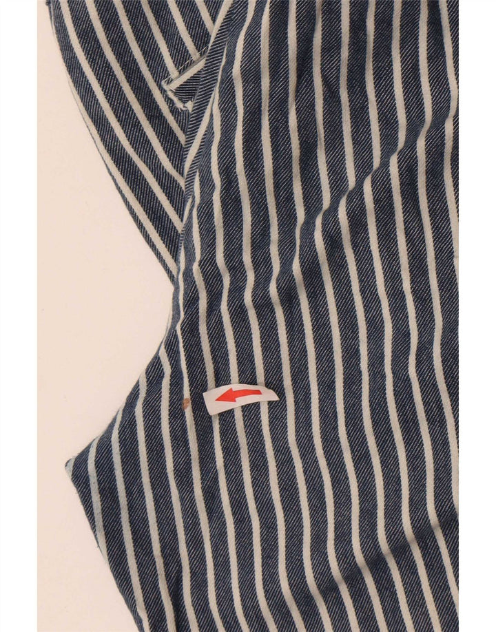 Zara Mens Sport Shorts Médio Azul Marinho Listrado