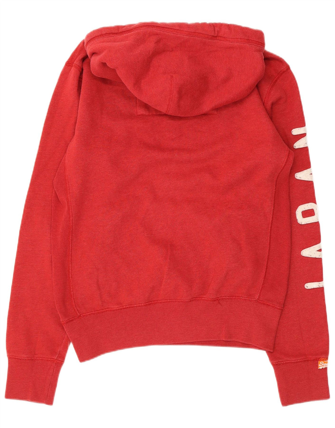 SUPERDRY moletom com capuz masculino gráfico pequeno algodão vermelho