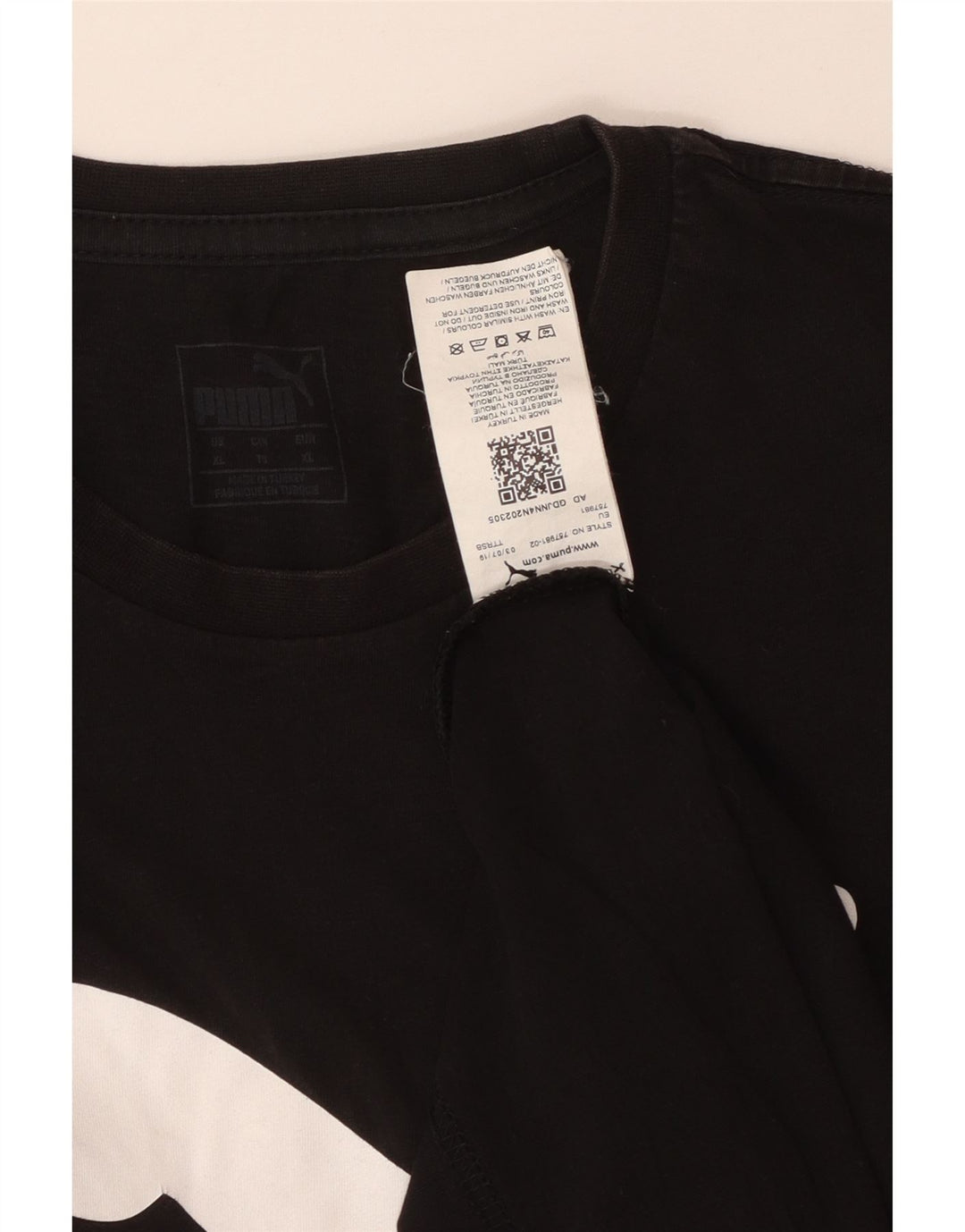 Camiseta masculina gráfica PUMA Top XL algodão preto