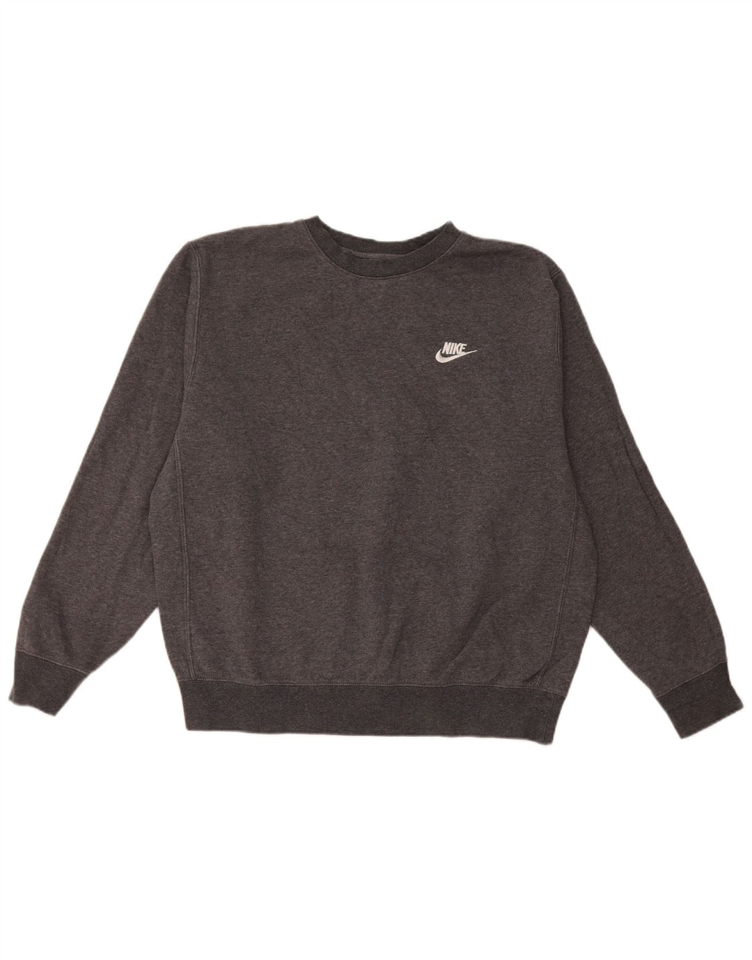 Nike feminino oversized moletom jumper UK 14 médio cinza algodão