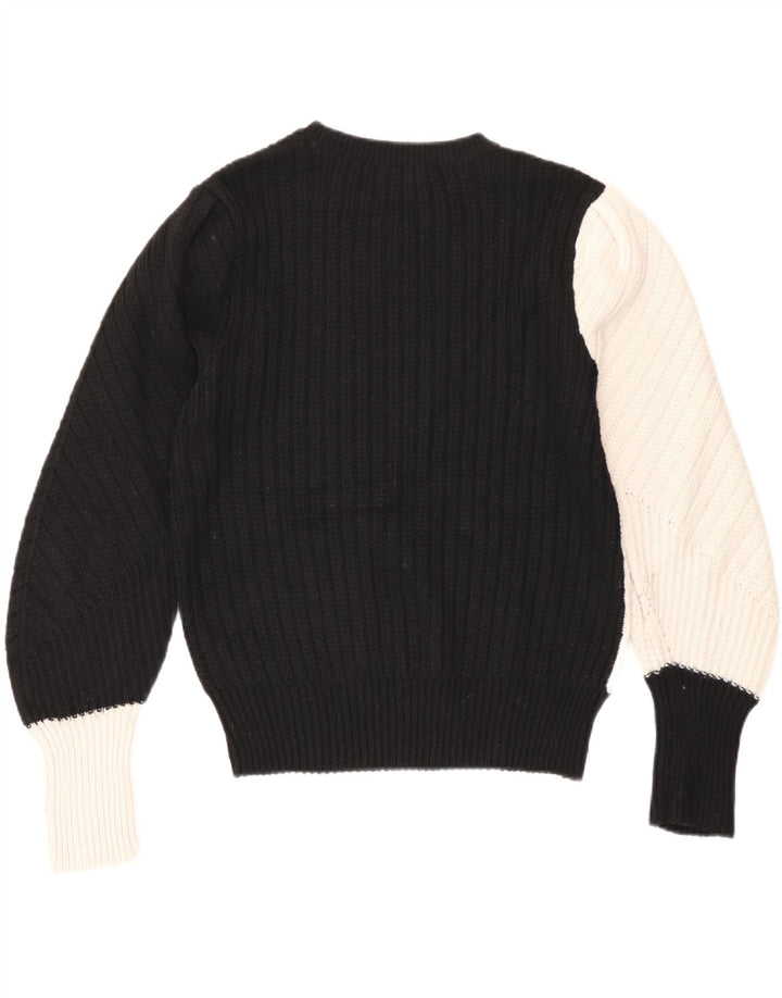 Suéter feminino Marks & Spencer com gola redonda Reino Unido 12 médio preto