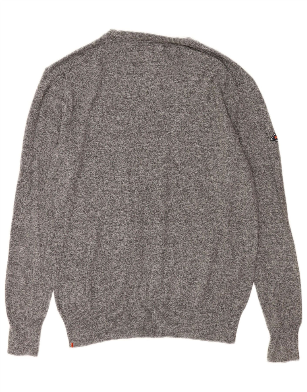 Suéter masculino Superdry com gola canoa e algodão cinza médio