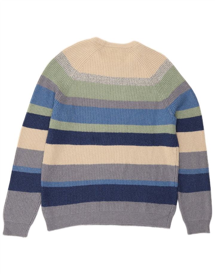 Suéter masculino Marks & Spencer com gola redonda listrado médio multicolorido