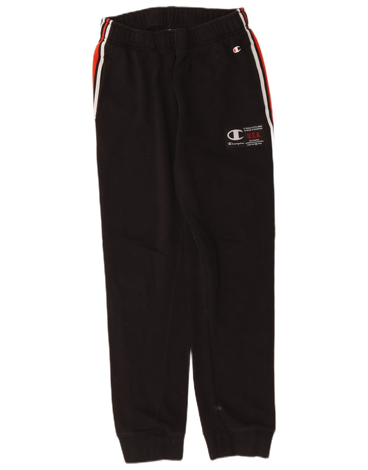 Calça de treino masculina Champion Joggers médio preto colorblock