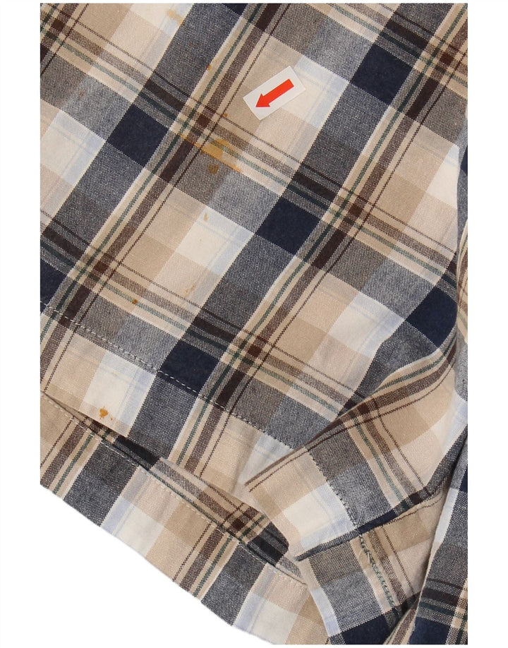 Shorts Chino Masculino CHAPS W34 Grande Algodão Xadrez Bege