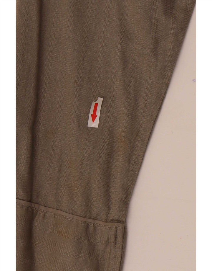Sobretudo feminino Marks & Spencer UK 14 linho cinza médio