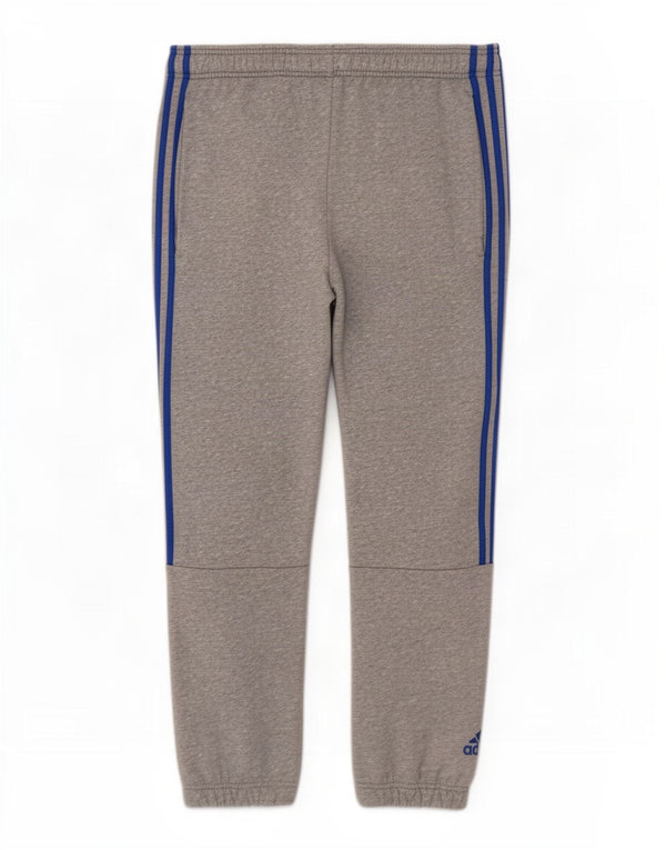 Calça de treino masculina Adidas Joggers 2XL algodão manchado cinza