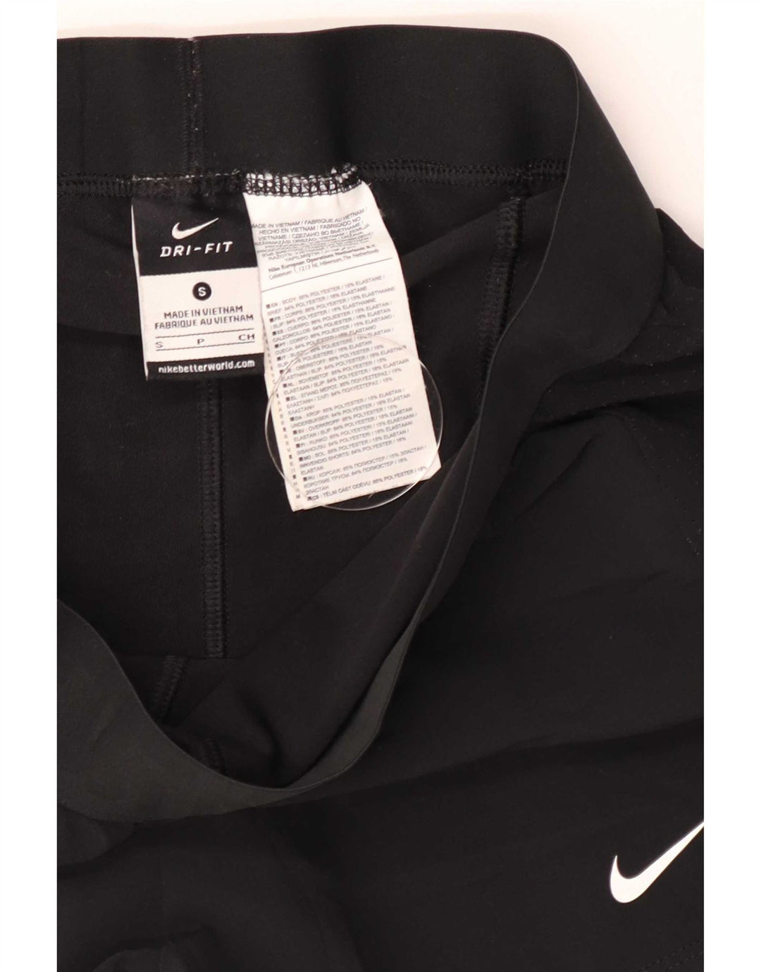 Nike Womens Dri Fit Sport Shorts UK 10 Pequeno Poliéster Preto