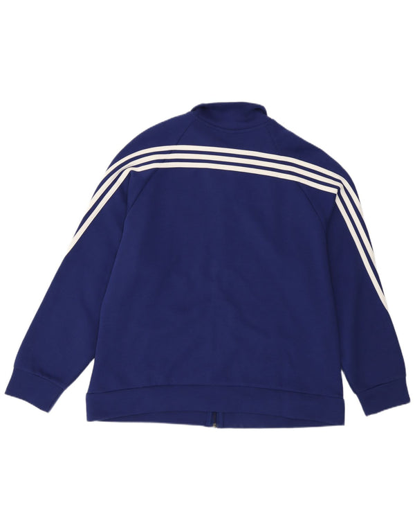 Adidas Womens Primegreen Tracksuit Top Jacket UK 20/22 XL Azul Algodão