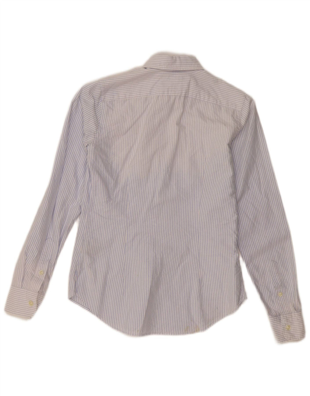 Camisa feminina slim fit RALPH LAUREN EUA 0 XS algodão listrado azul