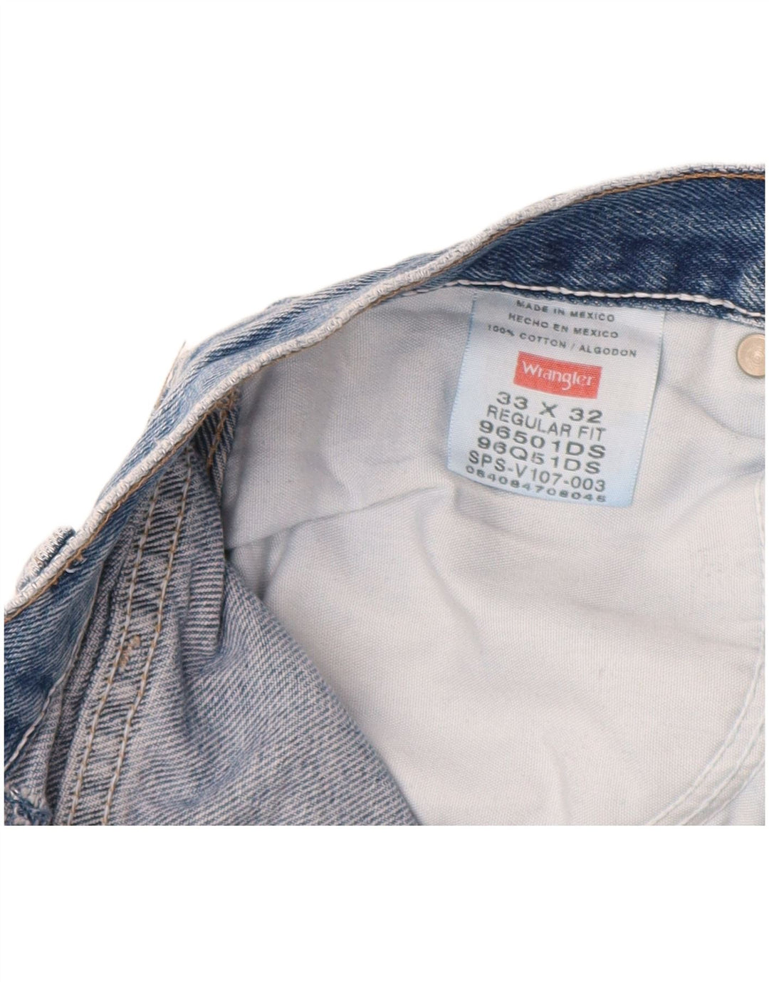 Calça jeans reta masculina WRANGLER regular fit W33 L32 algodão azul