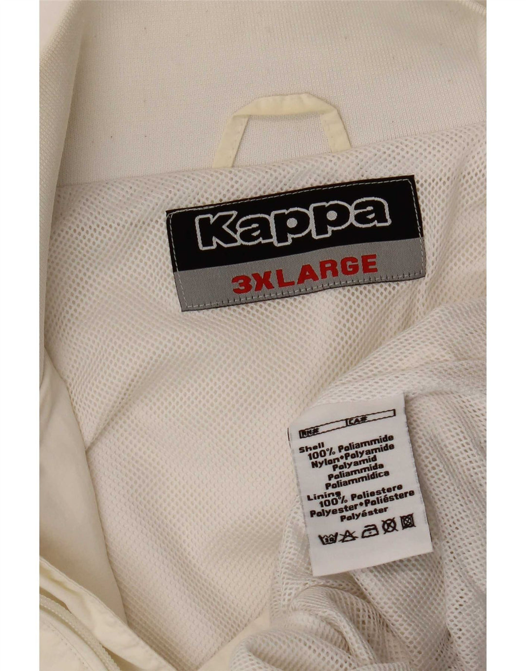 Jaqueta bomber masculina Kappa UK 46 3XL poliamida branca