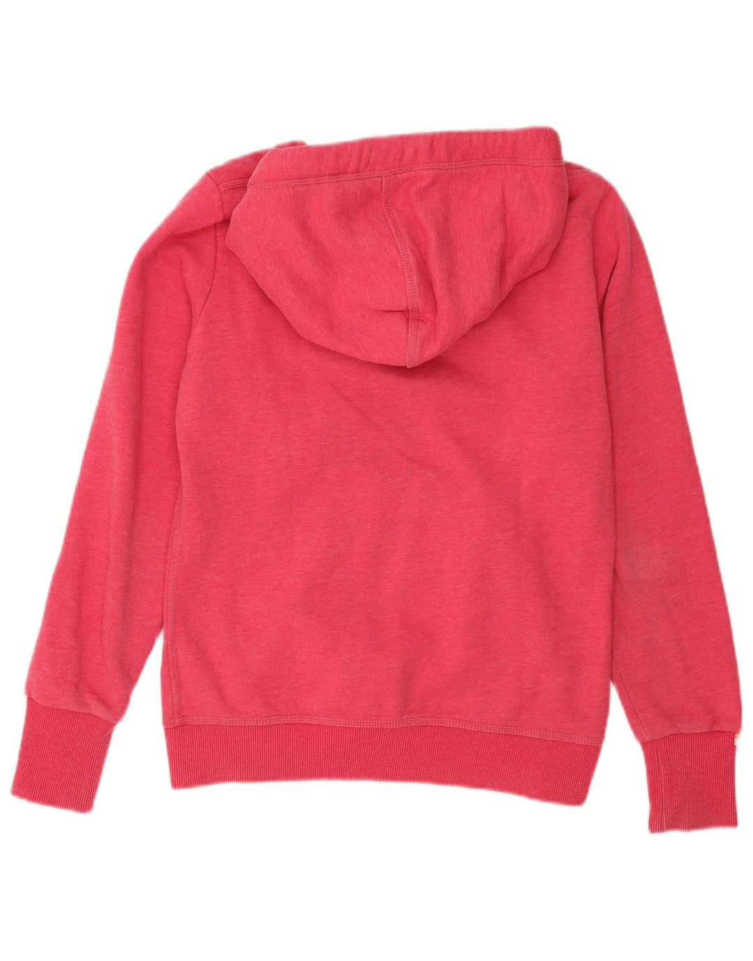 Suéter feminino Superdry com capuz e zíper UK 14 poliéster rosa médio