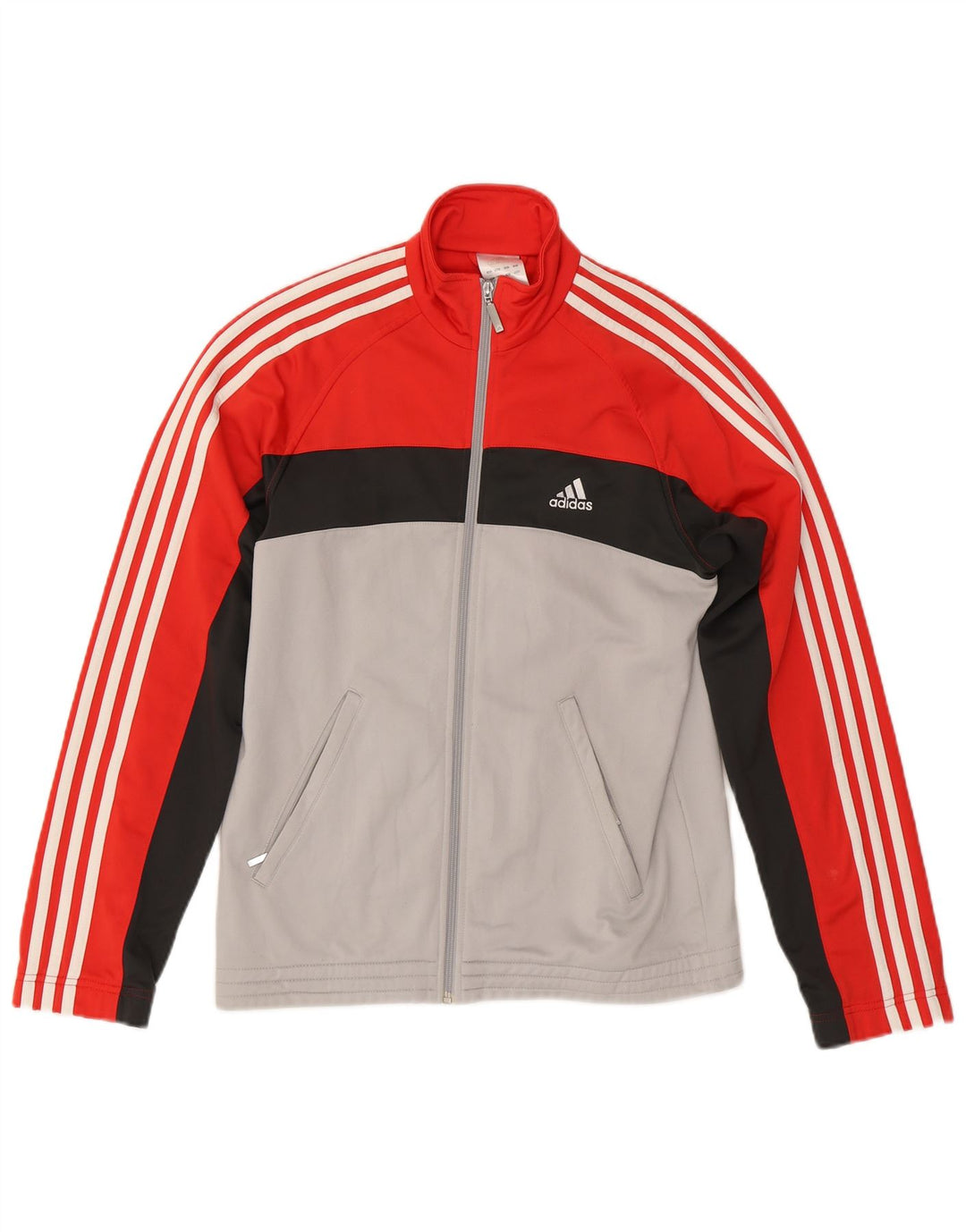Adidas Mens Tracksuit Top Jacket UK 36/38 Pequeno Vermelho Colorblock Poliéster