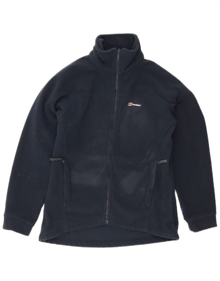 Jaqueta de lã feminina Berghaus UK 14 grande poliéster azul marinho