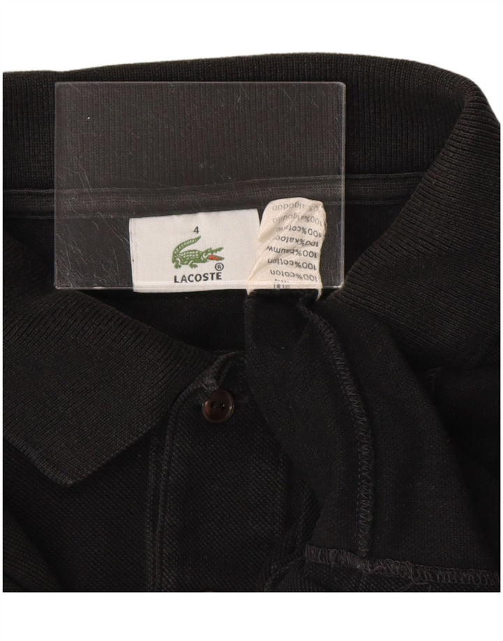Camisa polo masculina LACOSTE tamanho 4 médio algodão preto