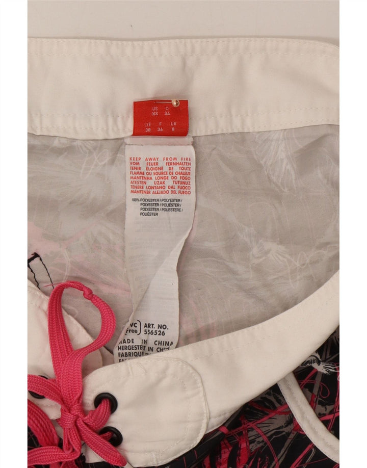 Shorts de natação feminino PUMA com padrão abstrato UK 8 pequeno multicolorido