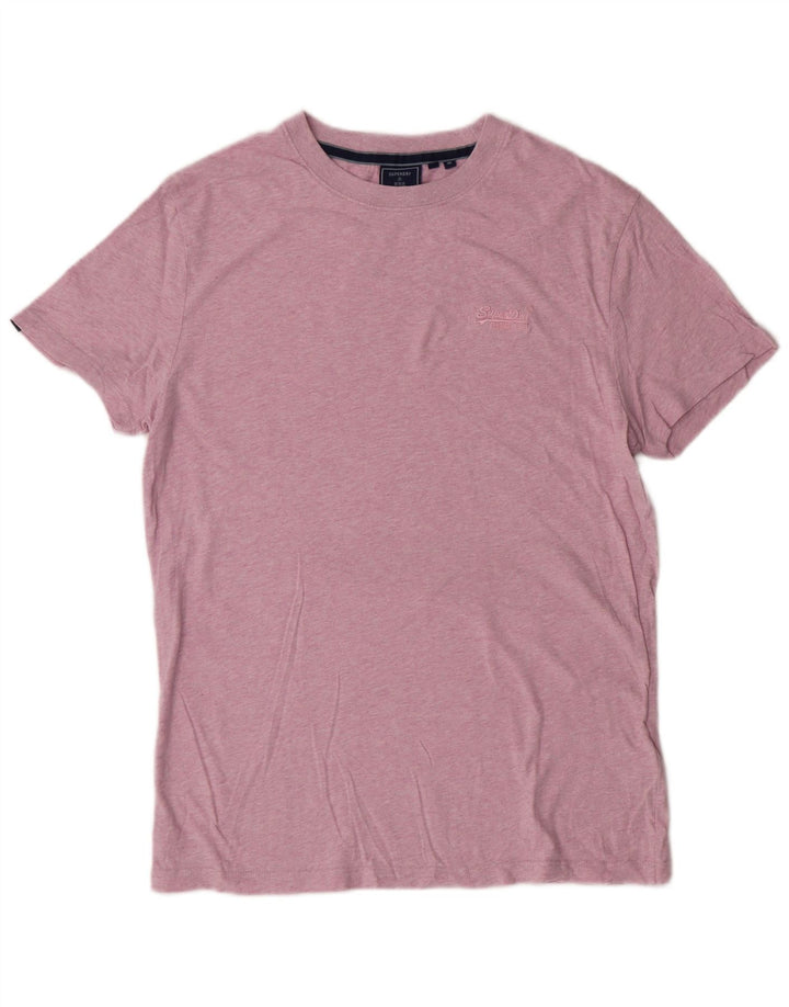 Camiseta masculina SUPERDRY Top médio algodão rosa