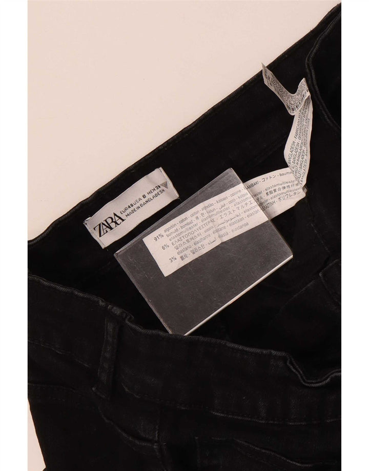 Zara Jeans Slim Feminino EU 40 Médio W30 L28 Algodão Preto